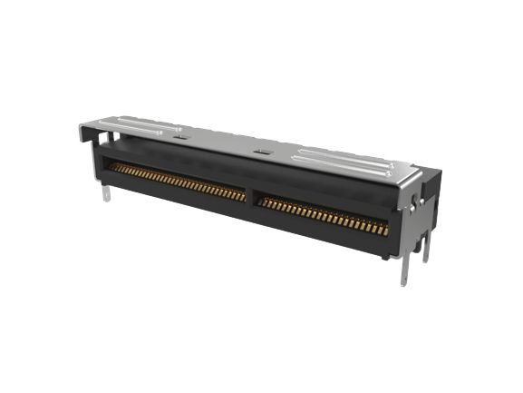 Amphenol Communications Solutions Right Angle Edge Connector, 74-Contacts, 0.6mm Pitch