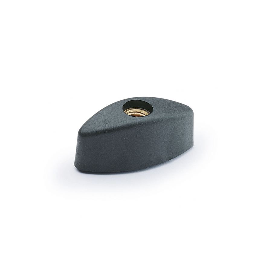 Elesa 8358 Black Fibreglass Reinforced Polyamide Wing Knob, M6, Threaded Through Hole