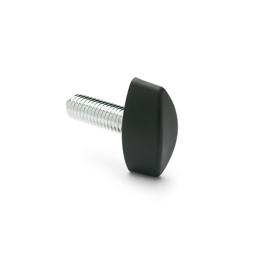Elesa 8364 Black Fibreglass Reinforced Polyamide Wing Knob, M6 x 25, Threaded Through Hole