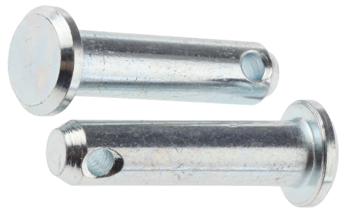 RS PRO 19.05 mm Bright Zinc Stainless Steel Clevis Pin, 4.76 mm Diameter