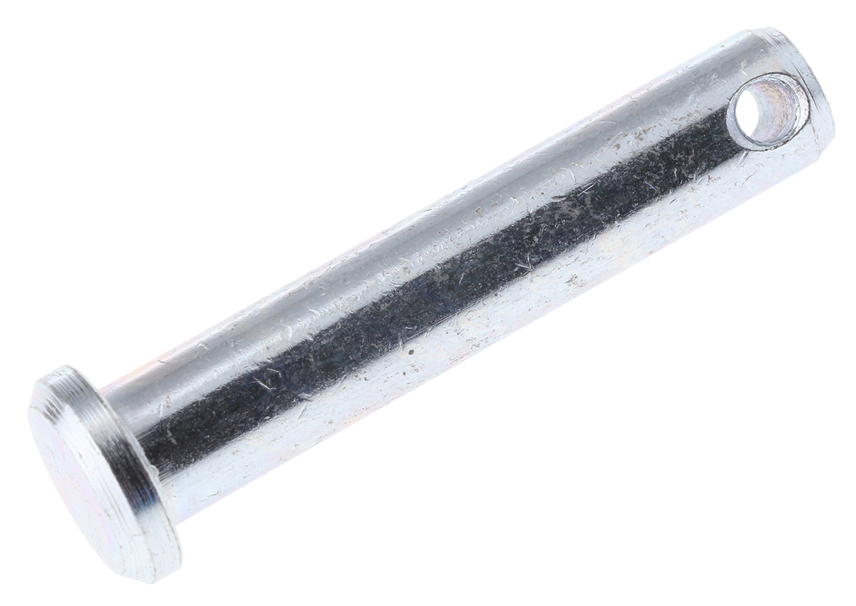 RS PRO 31.75 mm Bright Zinc Stainless Steel Clevis Pin, 19.05 mm Diameter
