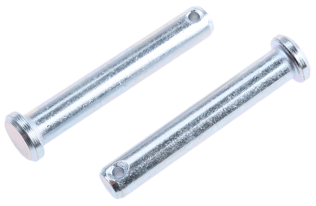 RS PRO 38.1 mm Bright Zinc Stainless Steel Clevis Pin, 19.05 mm Diameter