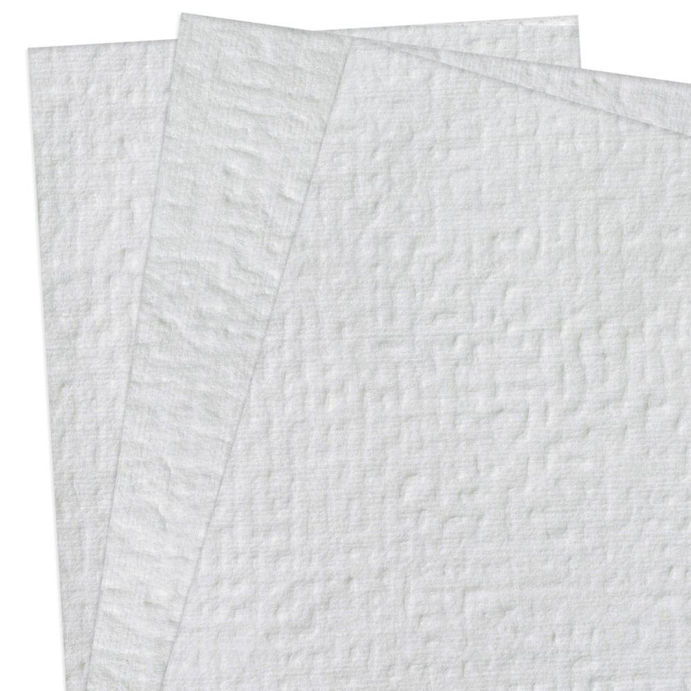 8381042 WYPALL WYPALL White Cloths for Industrial Cleaning, Dry Use, Box of 300 Per Pack, 421 x 375 mm, Repeat Use