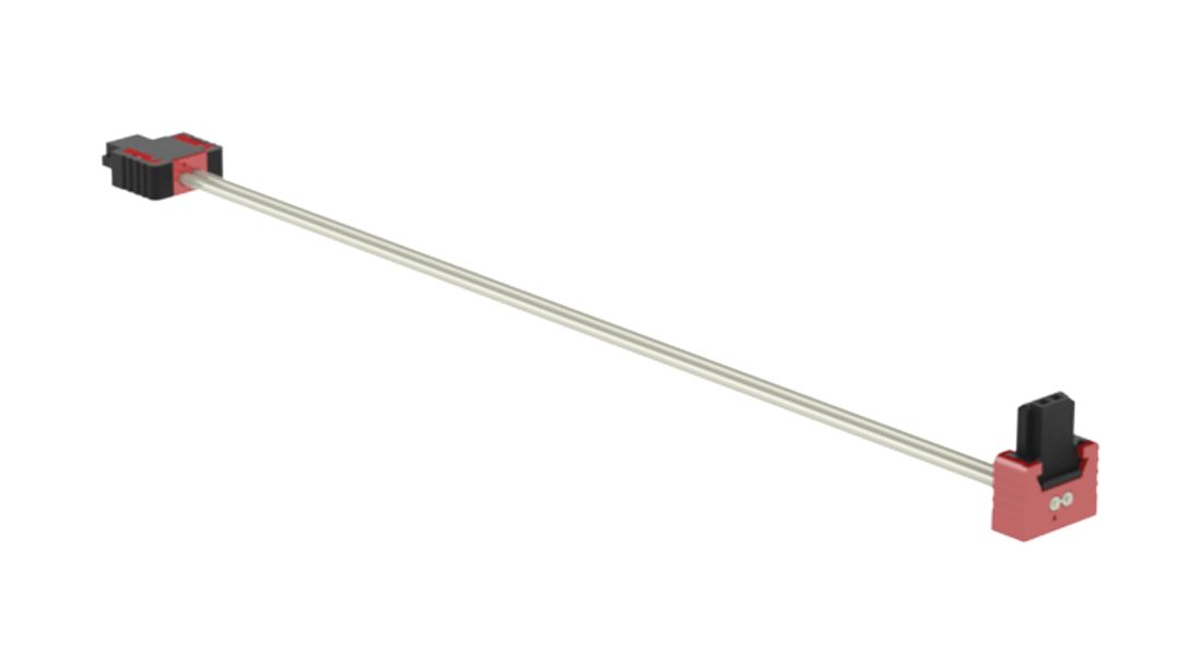 ERNI 2 Series, Flat Ribbon Cable Assembly, 100 mm Length, 2, Female Connector to Right Angle Plug