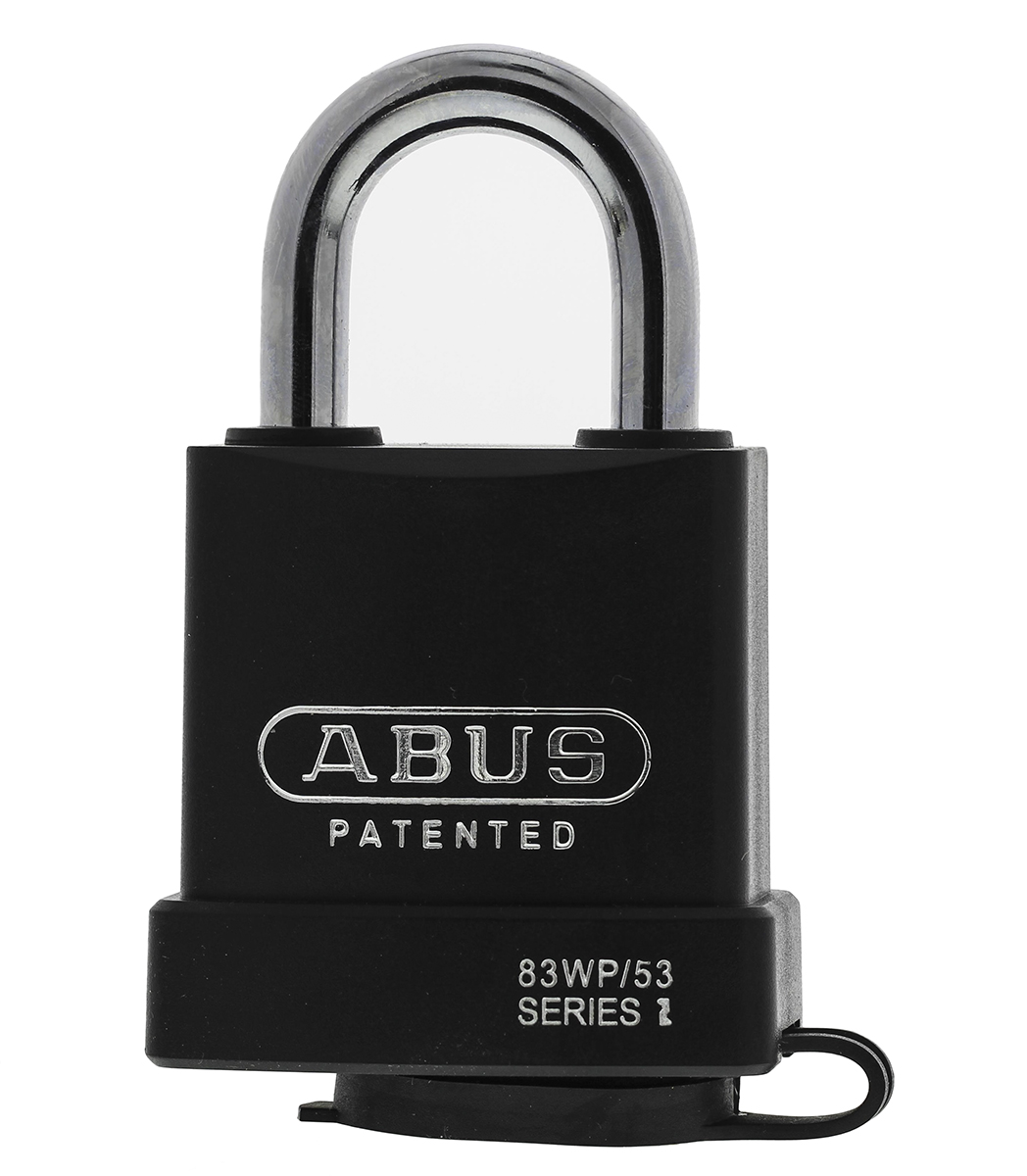 ABUS Keyed Steel Heavy Duty Padlock Weatherproof, 8 mm Shackle, 56.5 mm Body