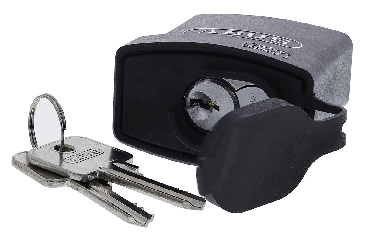 83wp53 ABUS Keyed Steel Heavy Duty Padlock Weatherproof, 8 mm Shackle, 56.5 mm Body