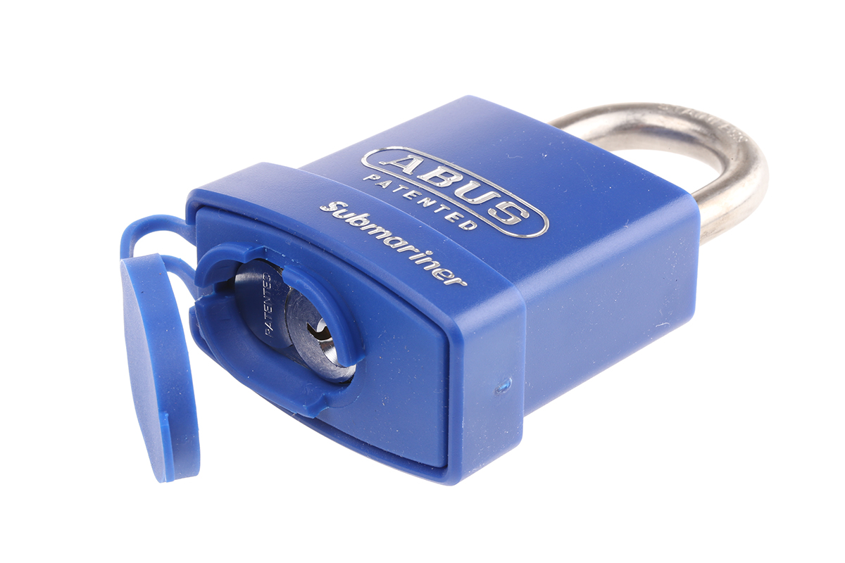 83wpib53 ABUS Keyed Stainless Steel Heavy Duty Padlock Weatherproof, 8 mm Shackle, 53 mm Body