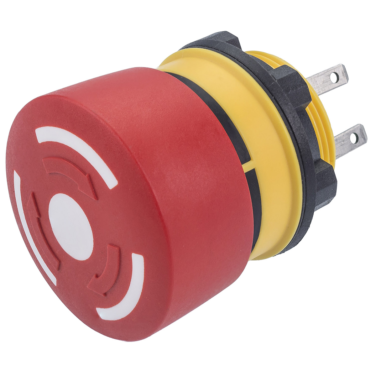 EAO 84 Series Twist Release Emergency Stop Push Button, Panel Mount, 22 mm Cutout, 1 NC, IP67, IP65