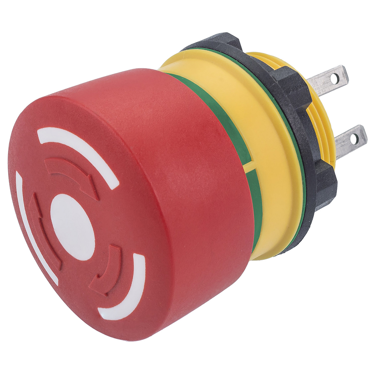 EAO 84 Series Twist Release Emergency Stop Push Button, Panel Mount, 22 mm Cutout, 1 NO/1 NC, IP67, IP65