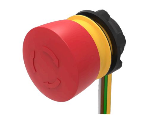 EAO 84-5540 Series Maintained Emergency Stop Push Button, Panel Mount, 22.3 mm Cutout, DPST, IP65, IP67, IP66