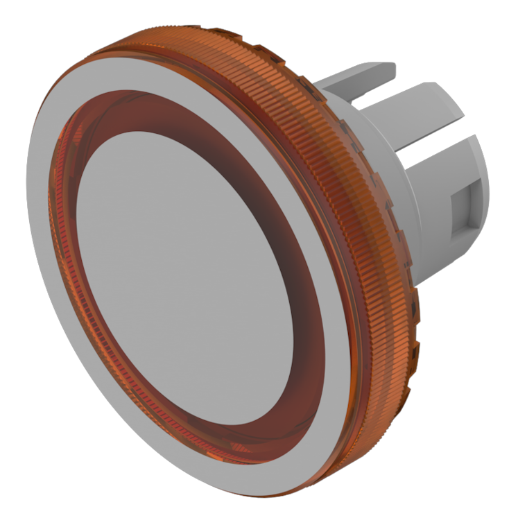EAO Orange Round Push Button Lens for Use with Series 84 Pushbutton Switches
