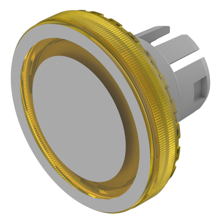 EAO Yellow Round Push Button Lens for Use with Series 84 Pushbutton Switches