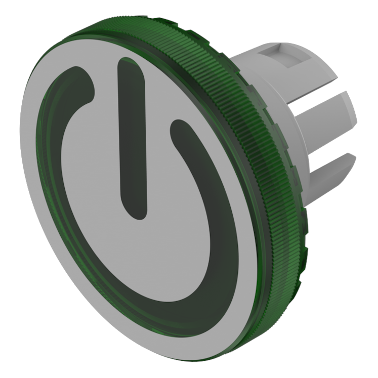 EAO Green Round Push Button Lens for Use with Series 84 Pushbutton Switches