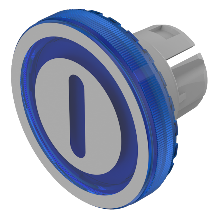 EAO Blue Round Push Button Lens for Use with Series 84 Pushbutton Switches