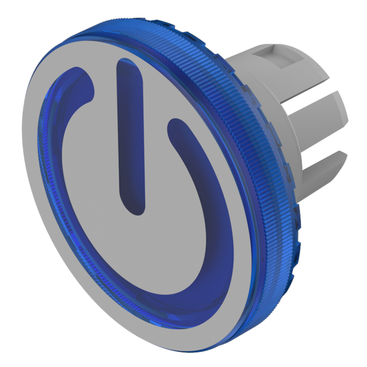 EAO Blue Round Push Button Lens for Use with Series 84 Pushbutton Switches