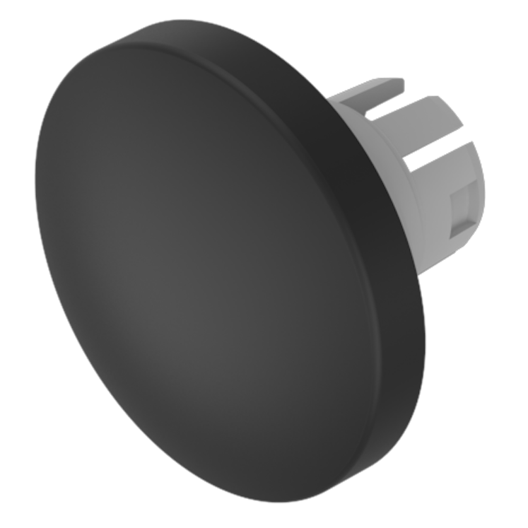 EAO Black Round Push Button Lens for Use with Series 84 Pushbutton Switches