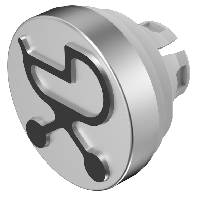 EAO Natural Round Push Button Lens for Use with Series 84 Pushbutton Switches