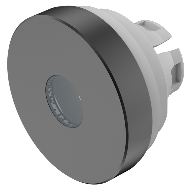 EAO Black Round Push Button Lens for Use with Series 84 Pushbutton Switches