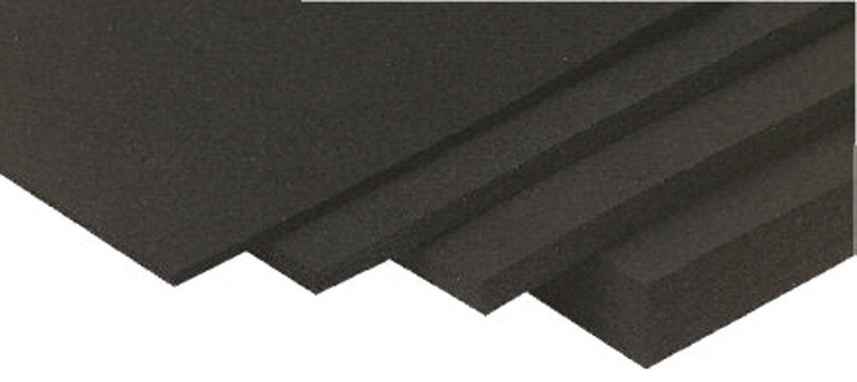 RS PRO Black Ethylene Propylene Diene Monomer Rubber Sheet, 1.2 m x 600mm x 1.5 mm, 100 °C