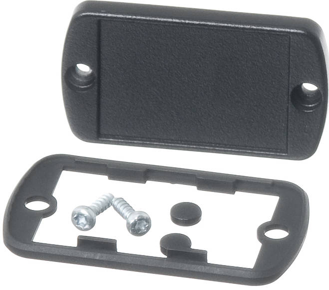 Bopla Black Aluminium End Panel 59.6 mm 10mm