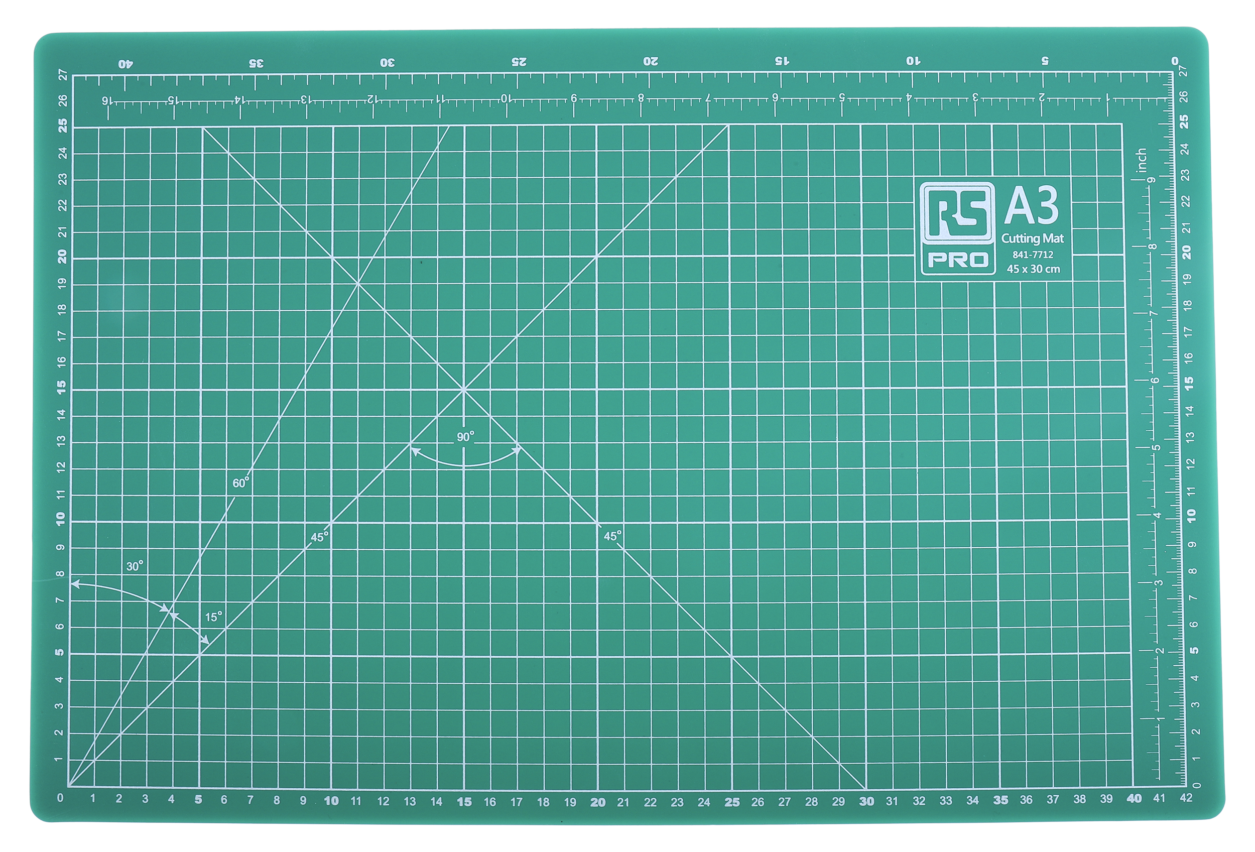 RS PRO 10 mm Green Cutting Mat, L450 mm xW300mm