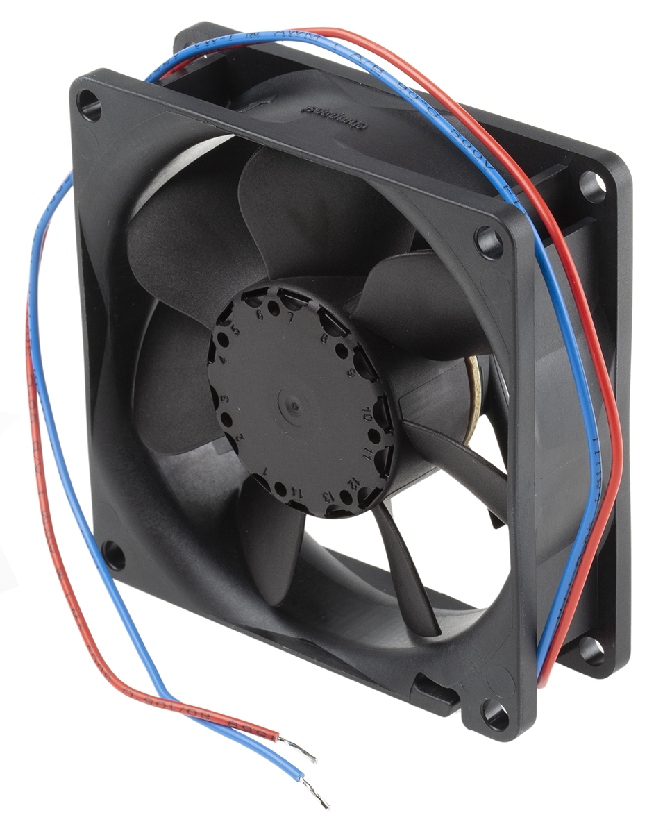 8412n ebm-papst 8400 N Series Axial Fan, 12V dc, 69 m³/h, 2 W, 170 mA Max, IP68 80 mm 80mm 25 mm