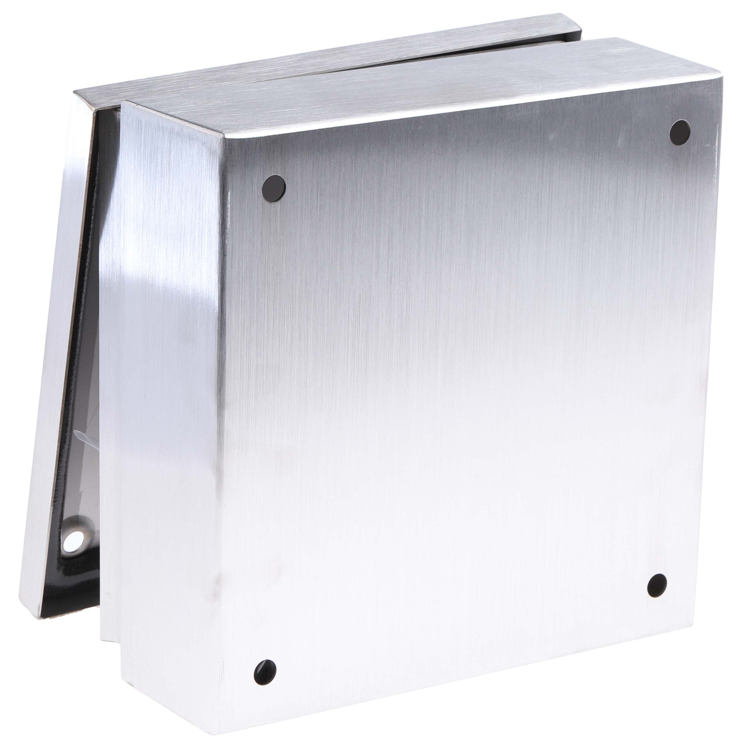 842-8314 RS PRO TLX Series Unpainted Stainless Steel Terminal Box, IP66, 6 Terminals, 200 mm, 200mm 80 mm
