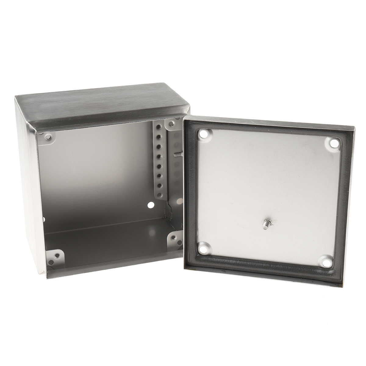 842-8327 RS PRO TLX Series Unpainted Stainless Steel Terminal Box, IP66, 175 mm, 175mm 120 mm