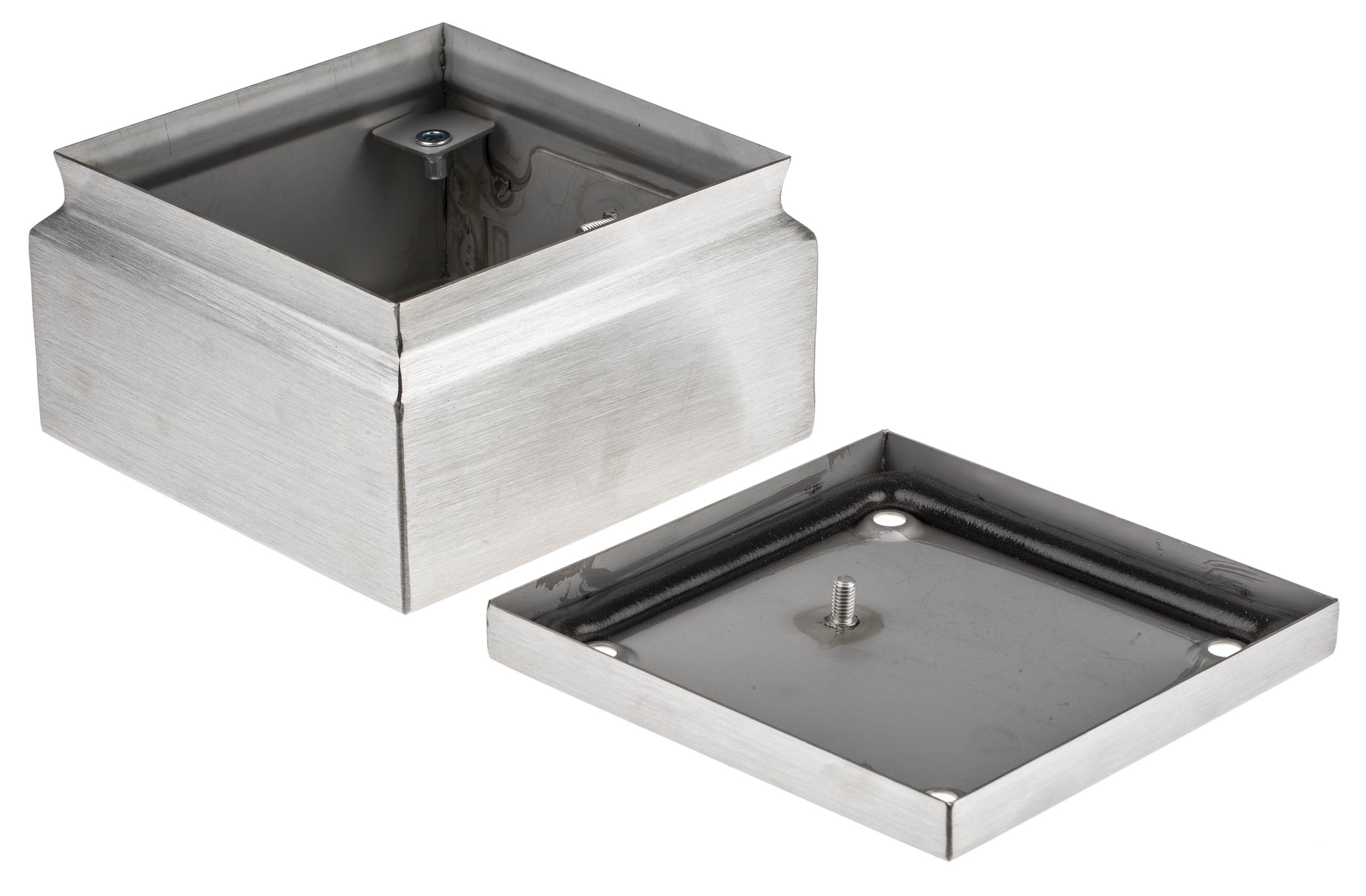 842-8330 RS PRO TLX Series Unpainted Stainless Steel Terminal Box, IP66, 150 mm, 150mm 80 mm