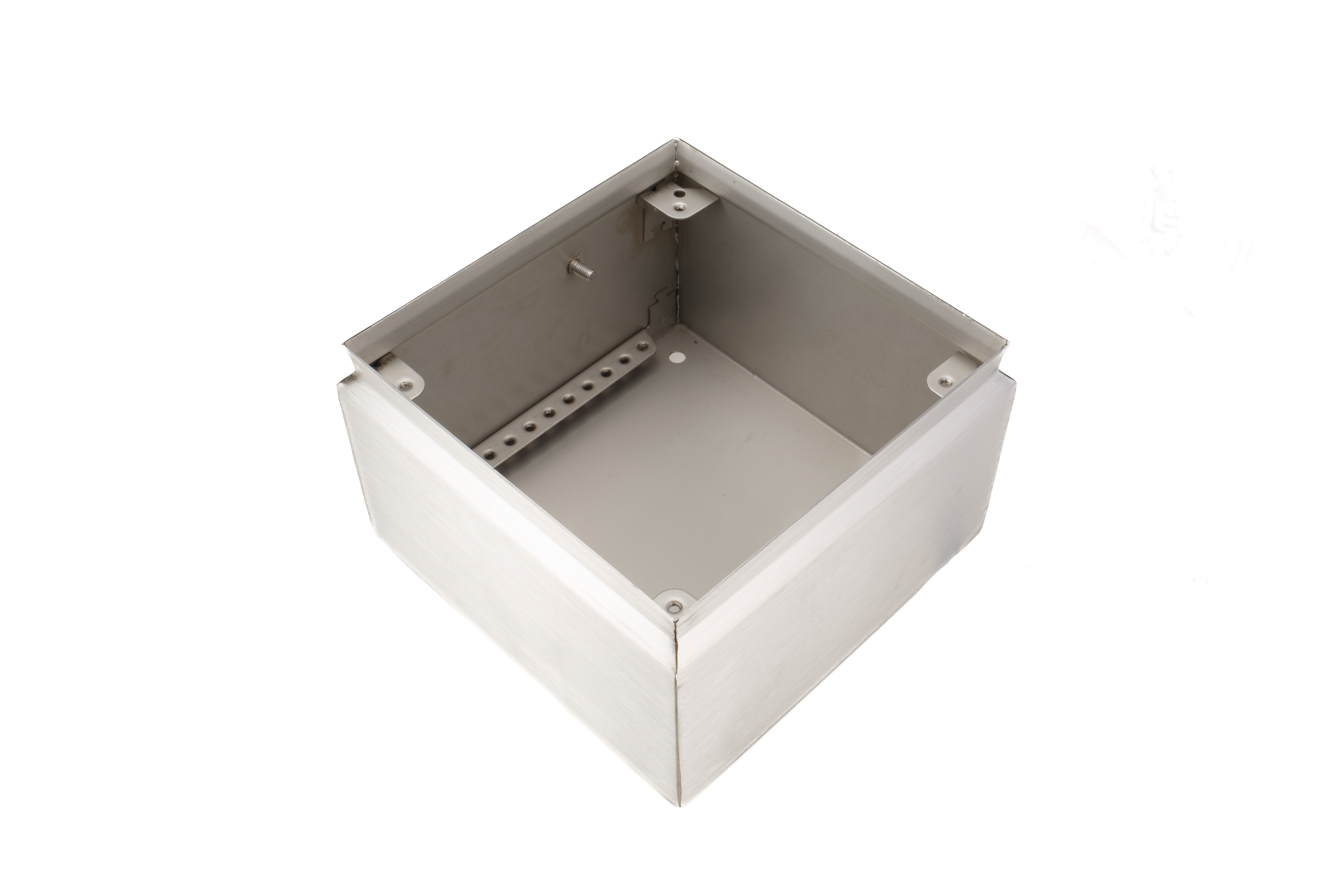 842-8336 RS PRO TLX Series Unpainted Stainless Steel Terminal Box, IP66, 200 mm, 200mm 120 mm