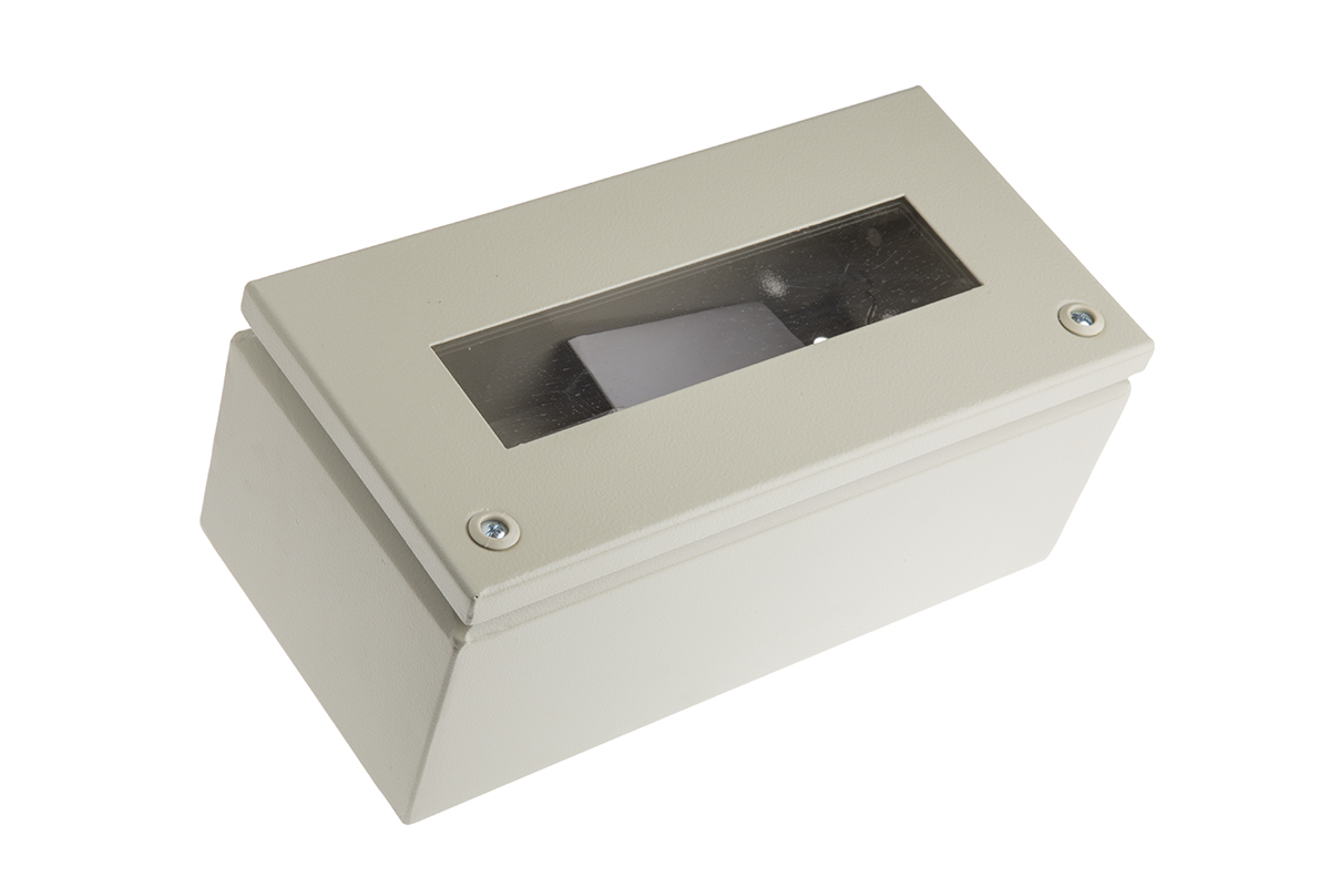 RS PRO TBS Series Grey Steel Junction Box, IP65, 150 mm, 300mm 120 mm