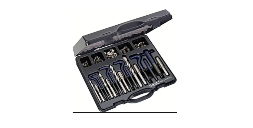 HAZET 118-Piece Chrome Nickel Steel Thread Repair Kit, M6 - M14 Taps, M6 -