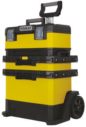 Stanley Rolling Workshop Plastic Tool Box 2 Wheels, 570 x 410 x 570mm