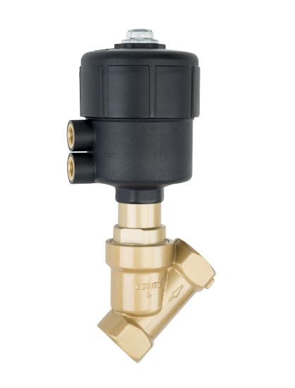 Buschjost Angle Seat type Pneumatic Operated Process Valve, 7 bar, Female 1/4 in