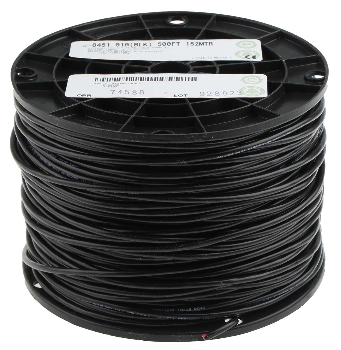 8451-010500 Belden 8451 Series 1 Screened, 152 m, Black