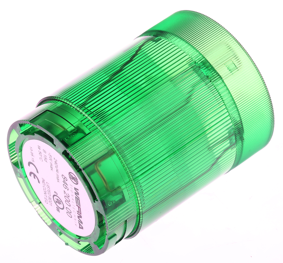 Werma 846 Series Green Steady Effect Beacon Unit, Filament Bulb 230V ac/dc, AC/DC, IP54