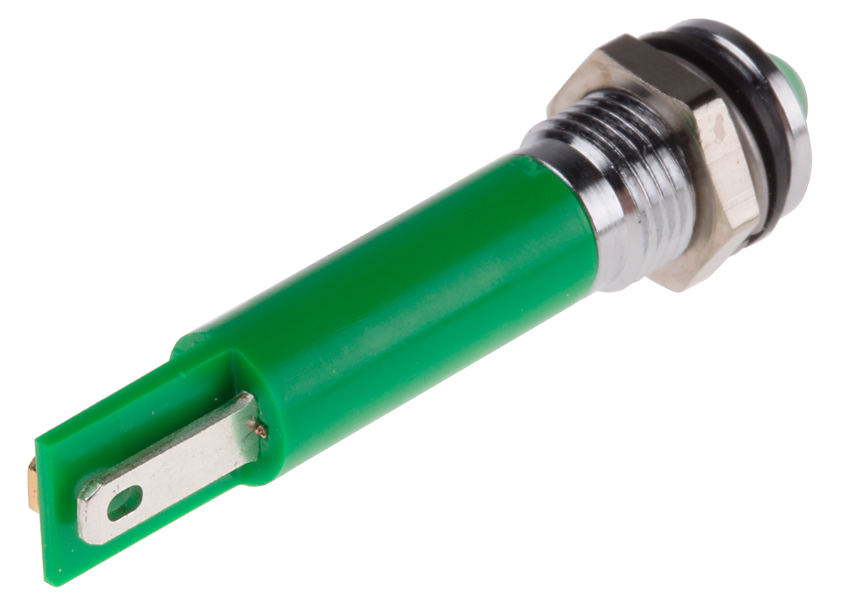 846-2702 RS PRO Green Panel Mount Indicator, 110V ac, IP67