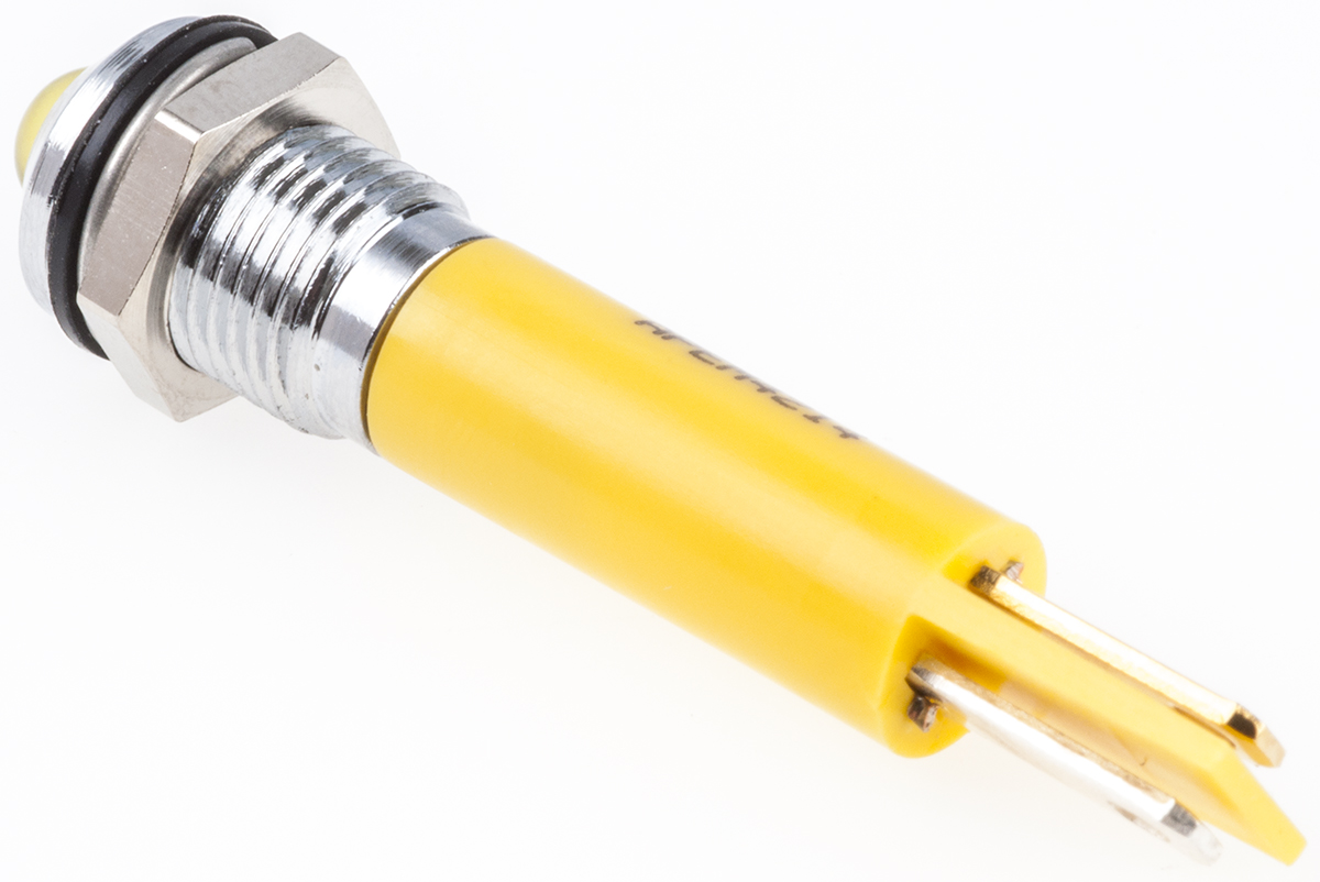 846-2706 RS PRO Yellow Panel Mount Indicator, 110V ac, IP67