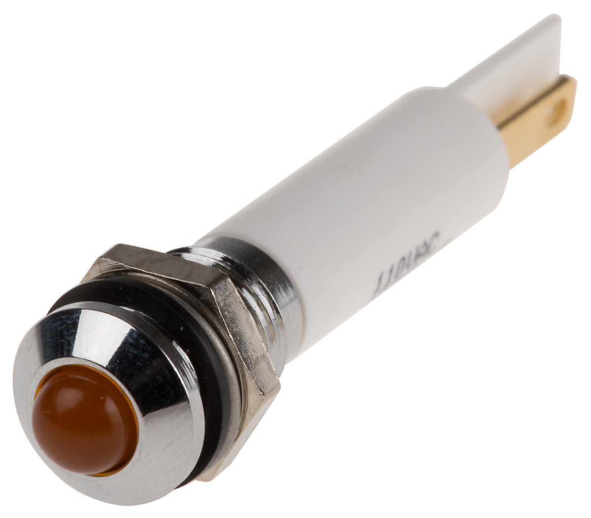 RS PRO Orange Panel Mount Indicator, 110V ac, 6mA, IP67, Prominent
