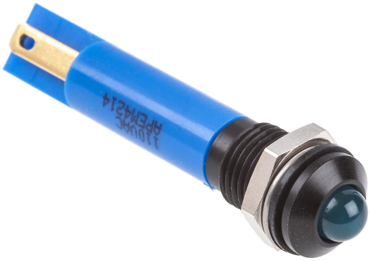 RS PRO Blue Panel Mount Indicator, 110V ac, IP67