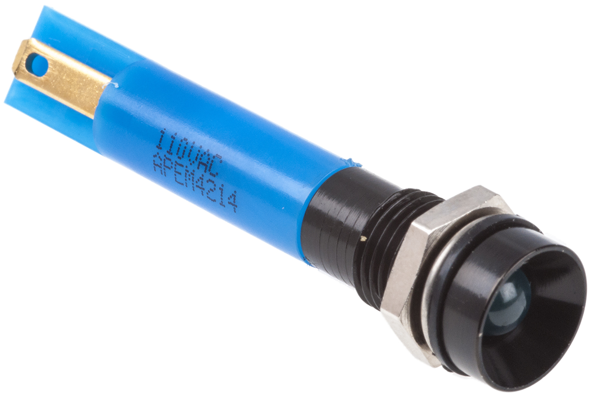 RS PRO Blue Panel Mount Indicator, 110V ac, IP67