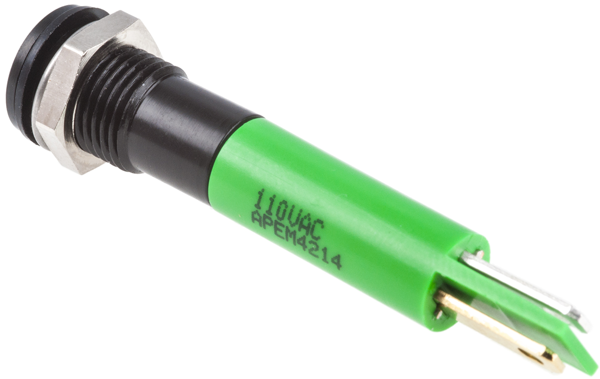 846-2803 RS PRO Green Panel Mount Indicator, 110V ac, IP67