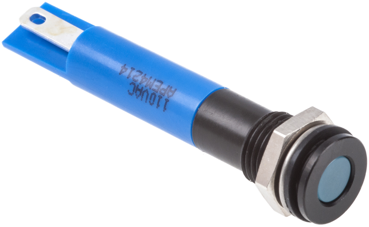 RS PRO Blue Panel Mount Indicator, 110V ac, IP67