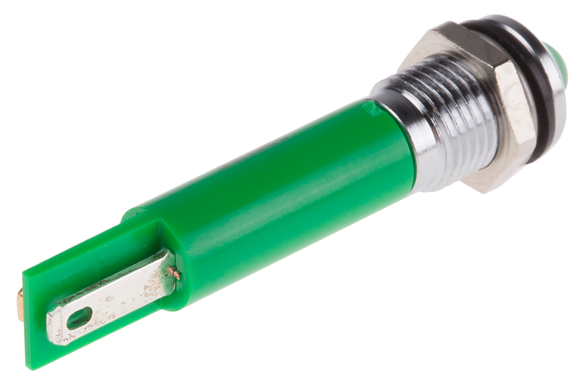 846-2825 RS PRO Green Panel Mount Indicator, 220V ac, IP67
