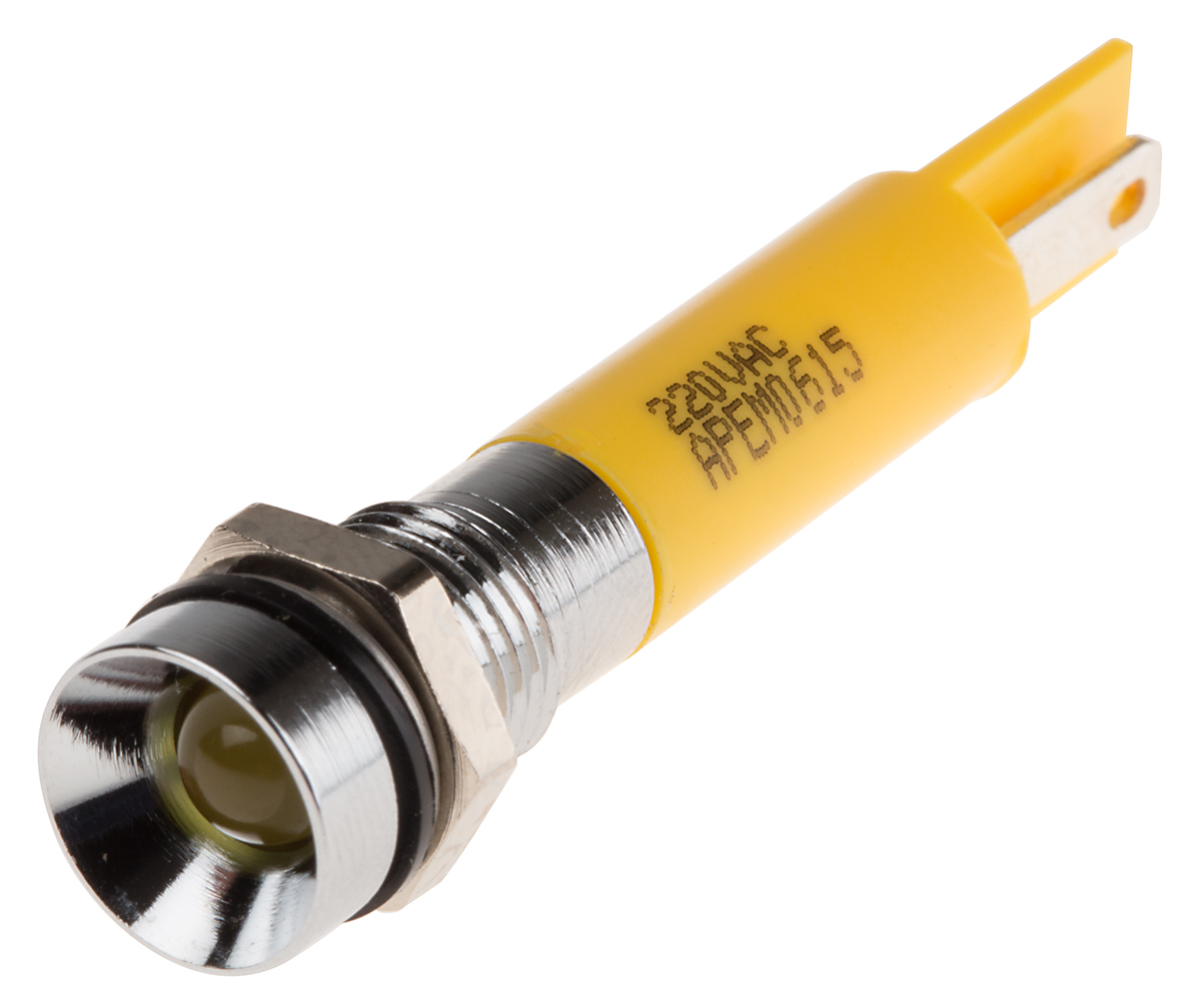RS PRO Yellow Panel Mount Indicator, 220V ac, IP67