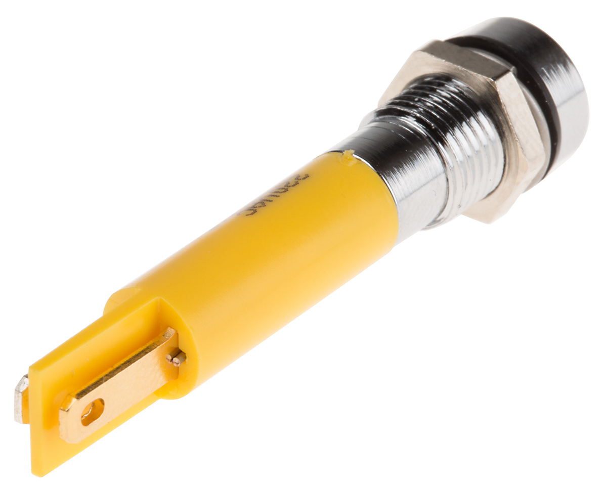 846-2863 RS PRO Yellow Panel Mount Indicator, 220V ac, IP67