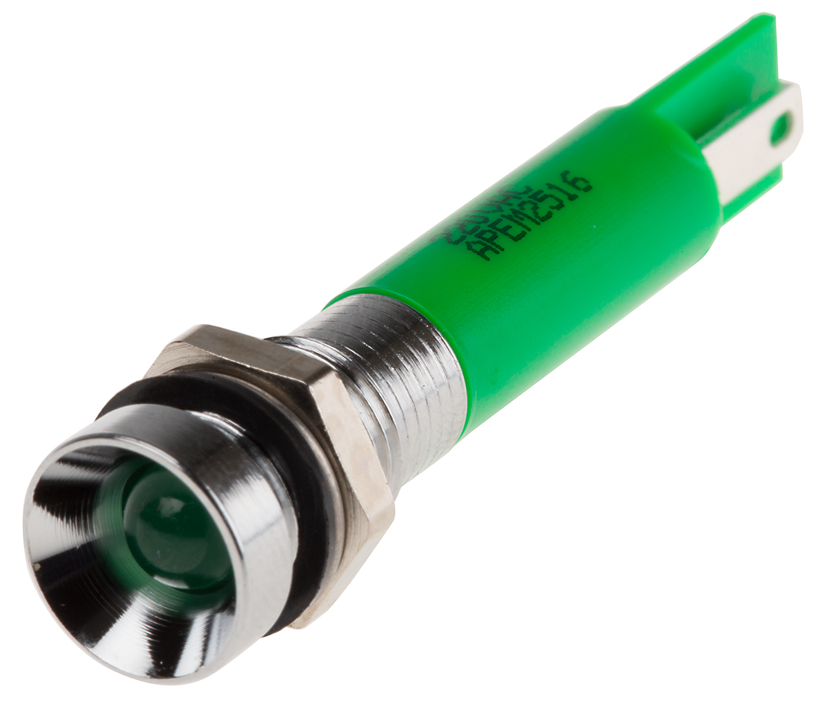 RS PRO Green Panel Mount Indicator, 220V ac, IP67