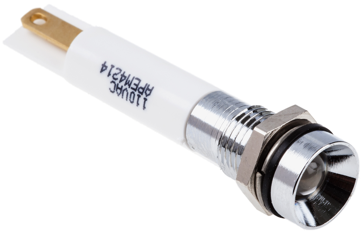 RS PRO White Panel Mount Indicator, 220V ac, IP67