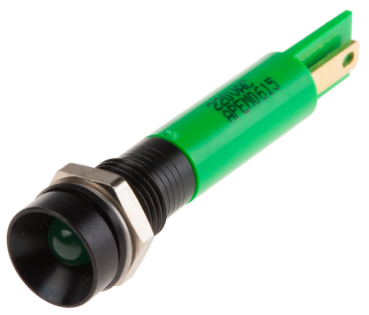 RS PRO Green Panel Mount Indicator, 220V ac, IP67