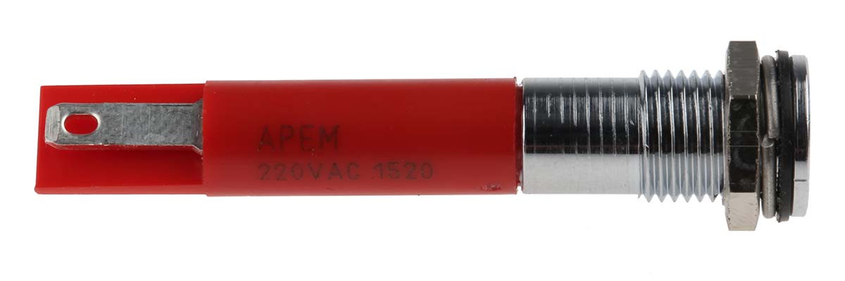 846-2901 RS PRO Red Panel Mount Indicator, 220V ac, IP67